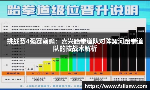 挑战赛4强赛前瞻：嘉兴跆拳道队对阵漯河跆拳道队的技战术解析